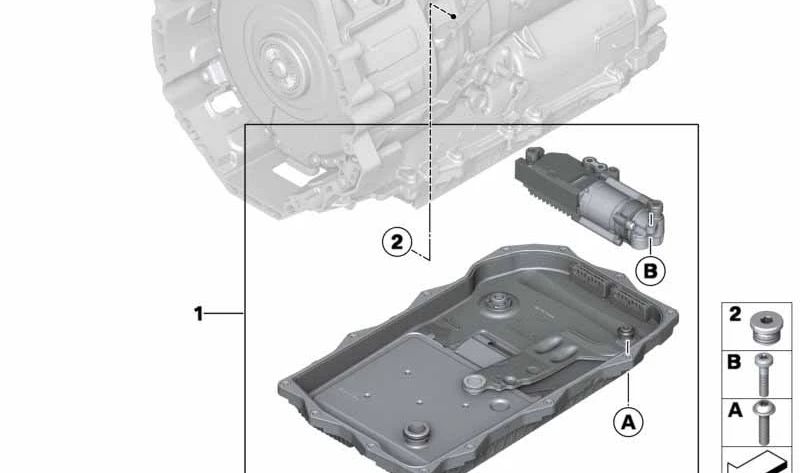 Kit de reparación bomba de aceite eléctrica OEM 24348632199 para BMW F30, F10, F01, F02. Compatible con modelos con cambio automático GA8P70H. Original BMW.