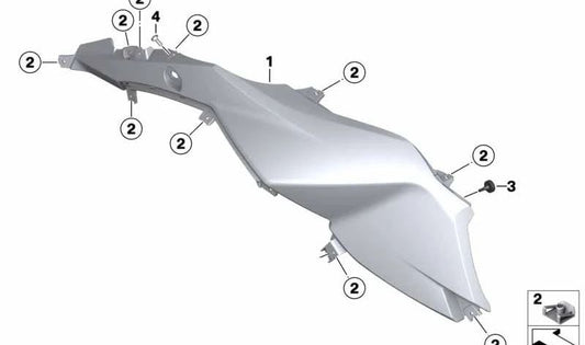 Parte laterale sinistra della carenatura anteriore OEM 46638526811 per BMW Motorrad F 800 GS, F 800 GS Adventure... e altro ancora. BMW Motorrad originale.