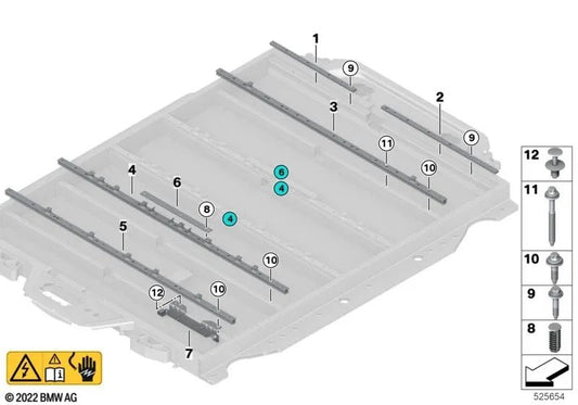 Mounting bracket for BMW i I20 (OEM 61278833752). Original BMW.