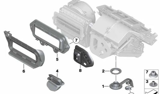 Marco junta OEM 64319171513 para BMW Z4 E89 {sDrive18i, sDrive20i, sDrive23i}. Compatible con modelos de 2009 a 2016. Recambio original BMW.