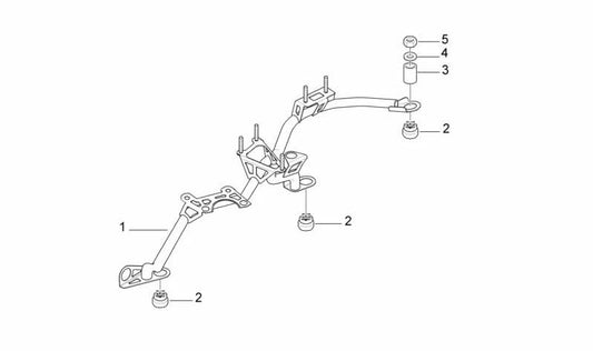 OEM Motor Support 32411094536 for BMW 7 E38 Series {735i, 740i} Years 1996–2001. Original BMW.