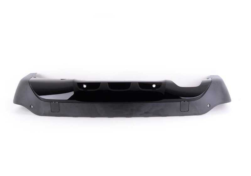 Difusor trasero inferior OEM 51127345044 para BMW X1 E84. Compatible con versiones Sportline y sensores de aparcamiento (PDC). Pieza original BMW.