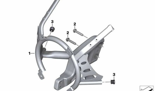 Soporte frontal central OEM 46638558745 para BMW Motorrad R nineT Racer (K32). Original BMW Motorrad.