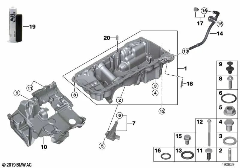 Vareta de nível de óleo para BMW Série 1 F20N, F21N, Série 2 F22, F22N, F23, F23N, Série 3 F30, F30N, F31, F31N, F34, F34N, G20, G20N, G21, Série 4 F32, F32N, F33, F33N, F36, F36N, Série 5 F10N, F11N, G30, G30N, G31, G31N, Série 6 G32, G32N, Série 7