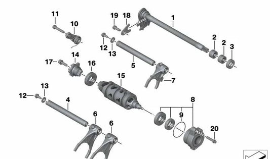 Prise en charge du jeu Rouleau à rouleau OEM 23009446431 Pour moto BMW S 1000 R, S 1000 RR, M 1000 R, M 1000 XR ... Y More. BMW original Motorrad.