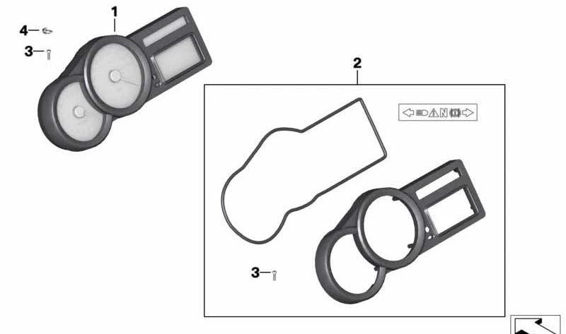 Cuadro de instrumentos OEM 62117725779 para motos BMW K1300S, K1200S. Original BMW Motorrad.