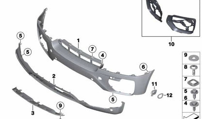LINHO DE PARTIMANTE FRONTAL CONTRADO PARA BMW X6 E71, E72 (OEM 51117179848). BMW original