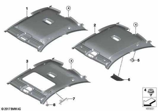 Links vordere Unterstützung für BMW F32, F32N, F82, F82N (OEM 51447321345). Original BMW.