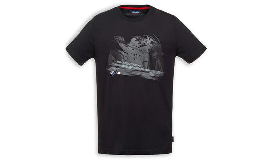 Camiseta RR negra talla XL OEM 76615A812F3 para BMW. Original BMW Motorrad.