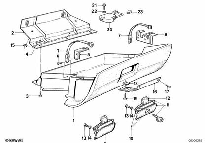 Fiador OEM 51161888124 para BMW Serie 3 E30 316, 316i. Original BMW.