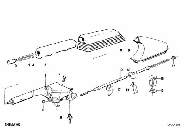 Abrazadera para tubos para BMW E30 (OEM 34411154874). Original BMW.