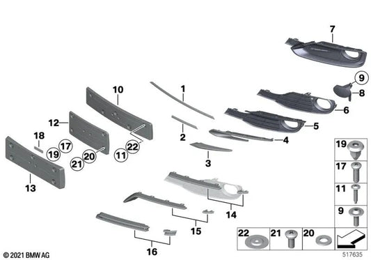 Registrierungsbasis für BMW F30, F31 (OEM 51137279708). Original BMW.