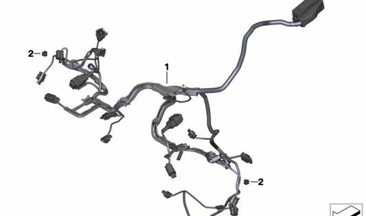 Mazo de cables motor OEM 12518550975 para motos BMW S 1000 R (K47, 0D02) 2013-2016. Original BMW Motorrad.