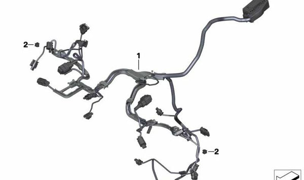 Mazo de cables de motor OEM 12518355089 para motos BMW S 1000 R (K47, 2016–2020). Original BMW Motorrad.