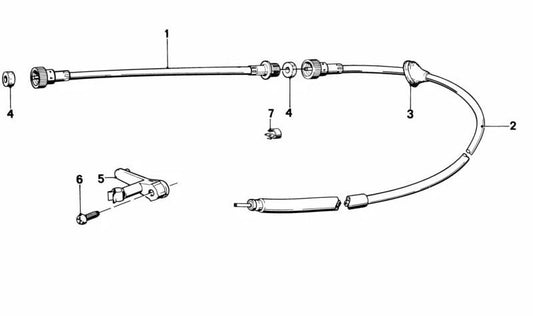 Tachowelle inferiore per la serie BMW 5 E12 (OEM 62121355836). BMW originale