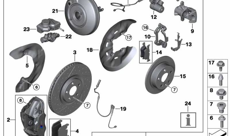 Tank d'extension avec interrupteur d'avertissement pour BMW F40, F52 Série 1, F44 Series 2, F48, F49 X1, F39 X2, Mini F54, F55, F56, F57, F60 (OEM 34336860686). BMW d'origine