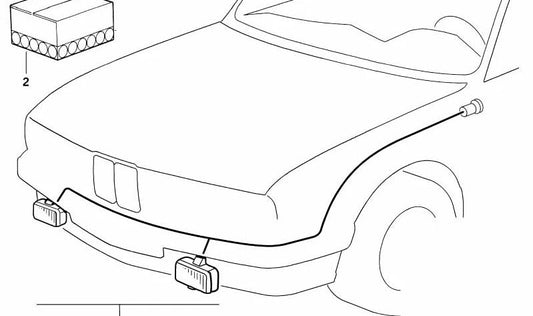 Wiring for installation of sighs Antiniebla OEM 61129410398 for BMW 3 E36 (316i variants). Original BMW.