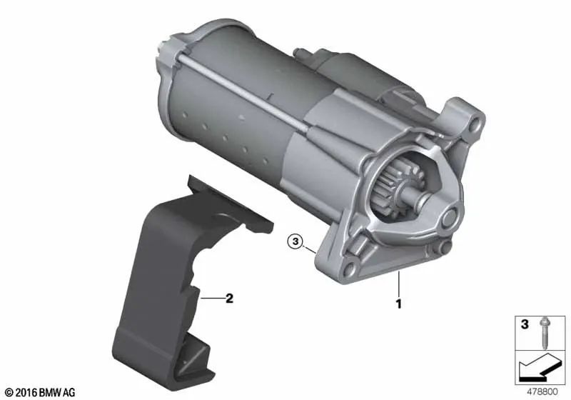 BMW Starter 2 F45, F46, X1 F48 und Mini F54, F55, F56, F57, F60 (OEM 12417649090). Original BMW