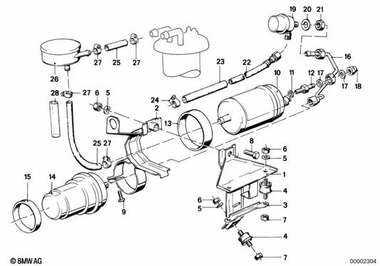Kraftstofftank für die BMW 3 E30 -Serie (OEM 16121176602). Original BMW