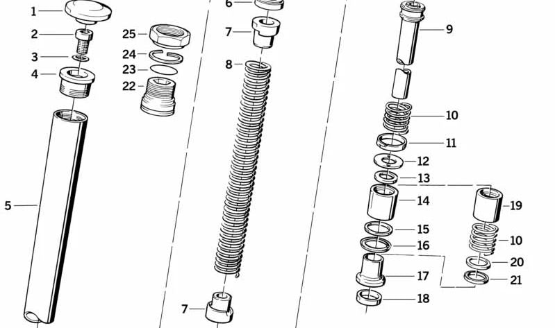 Muelle de suspensión OEM 31421241657 para BMW (Modelos compatibles: E30, 318i, 320i, 325e, 325i, 325ix). Original BMW.