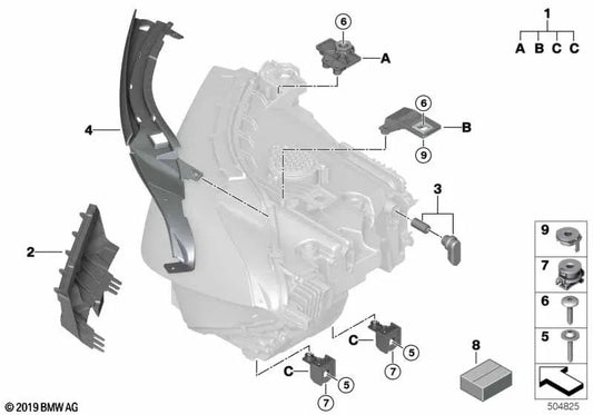 FAROS -Reparaturkit für BMW F91, F92, F93, G14, G15, G16 (OEM 63119498651). Original BMW