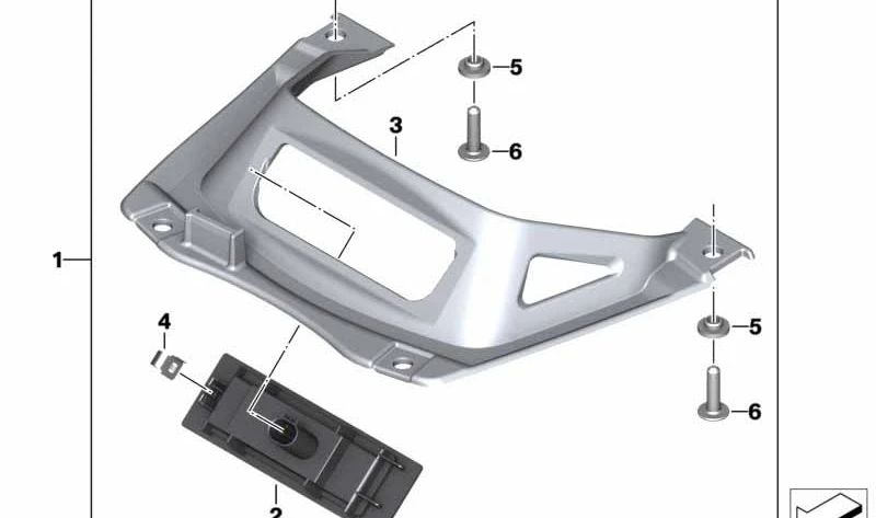 Éclairage du sol OEM 63177727584 pour les motos BMW K1600GT, K1600GTL, K1600 Bagger. BMW original Motorrad.