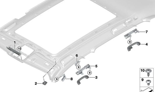 Boîtier miroir pour BMW X5 F95, X5 G05, X5 G18, X7 G07 (OEM 51447473340). BMW d'origine.