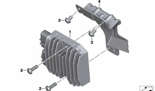 OEM 1231714323 Suporte regulatório do alternador para motocicletas BMW HP4, S 1000 RR. BMW Motorrad original.