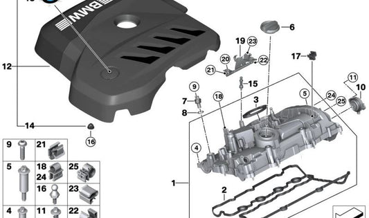ROFT -Clip für BMW 3 G20 -Serie, G21, 5 G30 -Serie, G31, G60, G61, 7 G11N -Serie, G12N, X3 G01, G45 (OEM 12528672948). Original BMW