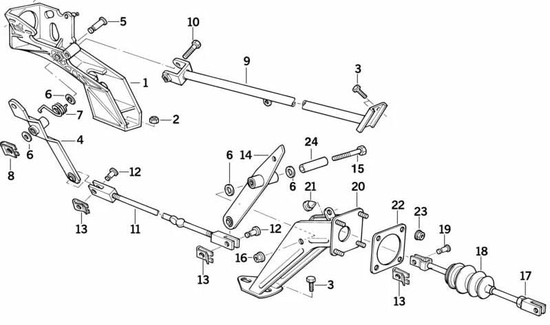 OEM deviation lever 35211161317 for BMW E34 and E32. Original BMW.