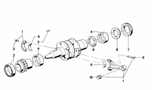 Arandela de empuje OEM 11111256974 para BMW Motorrad R50, R60, R69, R69S – Pieza original BMW.