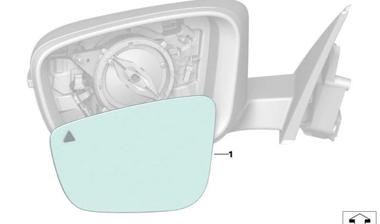 Cristal de espejo derecho calefactable gran angular OEM 51165A07758 para BMW Serie 2 (G42, G87), Serie 3 (G20, G20N, G21, G21N, G28, G28N, G80, G80N, G81, G81N) y Serie 4 (G22, G22N, G23, G23N, G26, G26E, G26F, G26N, G82, G82N, G83, G83N). Original B