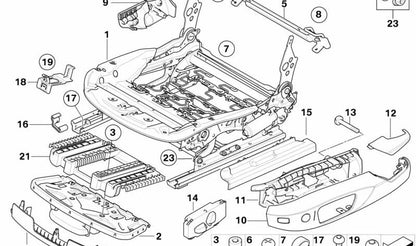 Cubierta embellecedora para anclaje del cinturón izquierdo OEM 52106979637 para BMW E81, E82, E88, E92. Original BMW.