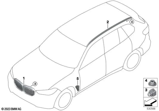 Linkslederung für BMW G05N, G18N (OEM 51115A2BB11). Original BMW.