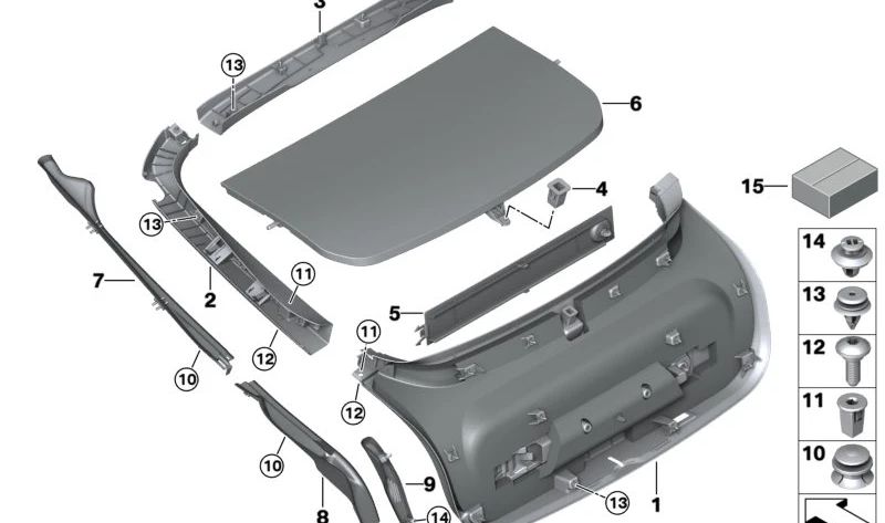 Parafuso lente com borda para BMW F40, G21, G81, G26 (OEM 07147494341). BMW original