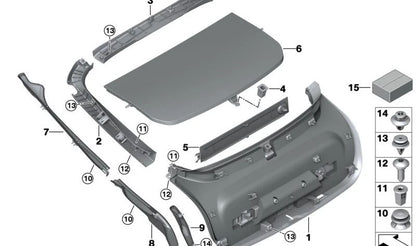 Parafuso lente com borda para BMW F40, G21, G81, G26 (OEM 07147494341). BMW original
