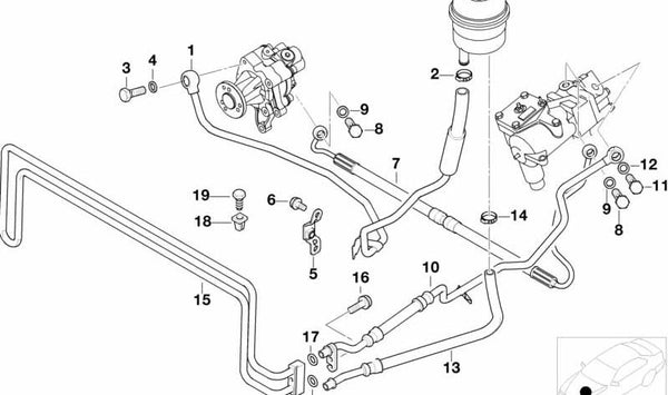 Enfriador de aceite de la transmisión OEM 17212248570 para BMW E38. Original BMW.