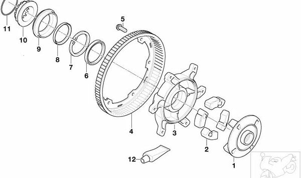 Piñón de arrastre OEM 33117660000 para BMW Motorrad F 650 CS (FK14) de 2001 a 2005. Original BMW Motorrad.
