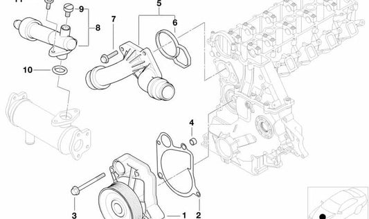 OEM Water Pump 11510393730 for BMW E46, E39, E36, Z3, X5, E38, E83, E53. Genuine BMW.