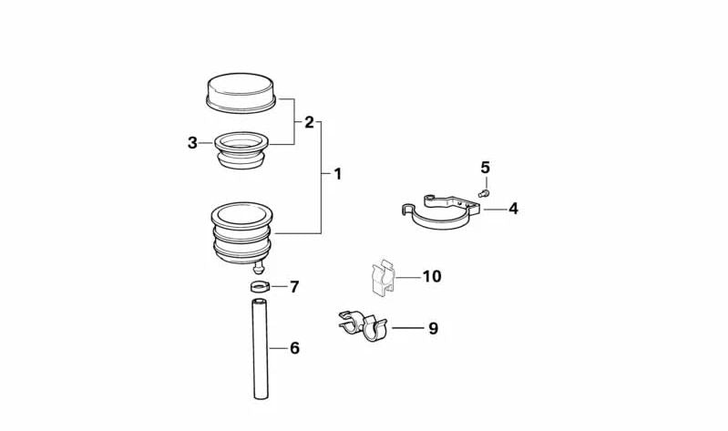 OEM rear brake fluid tank 34312332916 for BMW Motorrad K 1200 LT, R 1200 C, R 1200 CL. Compatible with KK58 models, R259C, RK30 (1998-2009). Original BMW Motorrad replacement.