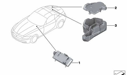 Tapa soporte módulo maletero OEM 61359176738 para BMW Z4 E89 sDrive18i, sDrive20i, sDrive23i. Compatible con modelos con cambio manual y automático. Original BMW.