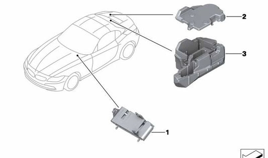 Soporte interior maletero OEM 61359147369 para BMW Z4 E89 sDrive18i, sDrive20i, sDrive23i (2009-2016). Compatible con modelos manuales y automáticos. Original BMW.