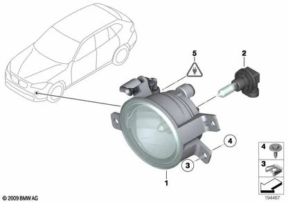 Right fog lights for BMW E84 (OEM 63172993528). Original BMW.
