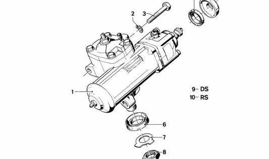 Retén de dirección OEM 32131123768 para BMW E23 728, 728i. Compatible con versiones con motor M30, cambio manual y automático. Original BMW.