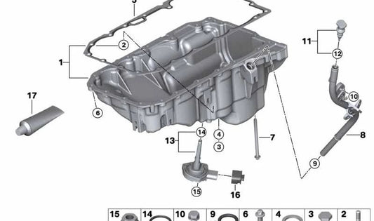 Ölmessstange für BMW 3 E90N -Serie, E91N, E92, X1 E84 (OEM 11438506776). Original BMW