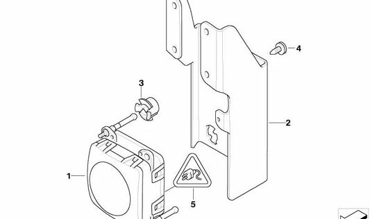 Soporte para sensor ACC OEM 66316762519 para BMW E63 y E64. Pieza original BMW.