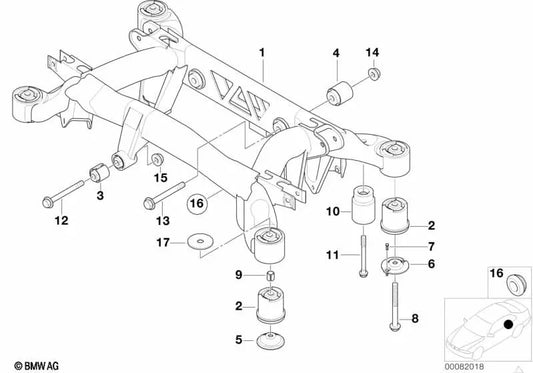 Assorbitore di vibrazioni per la serie BMW 3 E46, serie 7 E38 (OEM 33311092256). BMW originale