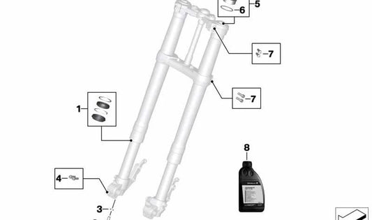 Conjunto de junta OEM 31428534232 para BMW Motorrad F 800 GS, F 800 GS Adventure. Original BMW Motorrad.