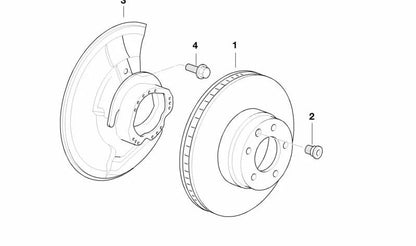 Disco de freio ventilado para BMW E39, E32, E38, E31 (OEM 34116757747). BMW original