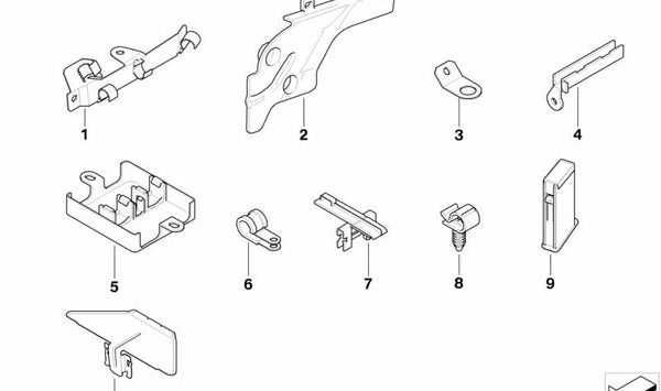 Separador Distanzblech OEM 12521713563 para BMW E39, E38. Original BMW.